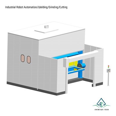 Estação de trabalho de treliça lateral de robô posicionador de três eixos